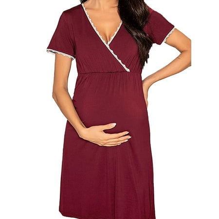 Joinnvt Pregnant Women Casual Short Sleeve V Neck Maternity Nursing Mini Dress
Joinnvt Pregnant Women Casual Short Sleeve V Neck Maternity Nursing Mini Dress