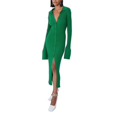 Gureui Women s Dress Casual Solid Color Turn-Down Collar Long Sleeve Single-Breasted Slim Fit One-Piece Package Hip Spring Autumn Dresses Green/Dark Coffee/Rose Red/Khaki
Gureui Women s Dress Casual Solid Color Turn-Down Collar Long Sleeve Single-Breasted Slim Fit One-Piece Package Hip Spring Autumn Dresses Green/Dark Coffee/Rose Red/Khaki