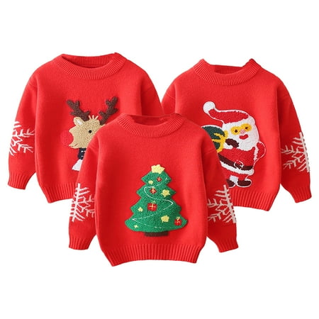 Esaierr Baby Boys Girls Christmas Sweater Jacket for Toddler Kids Pullover Sweater Autumn Winter Warm Sweaters Tops for 1-6Y
Esaierr Baby Boys Girls Christmas Sweater Jacket for Toddler Kids Pullover Sweater Autumn Winter Warm Sweaters Tops for 1-6Y