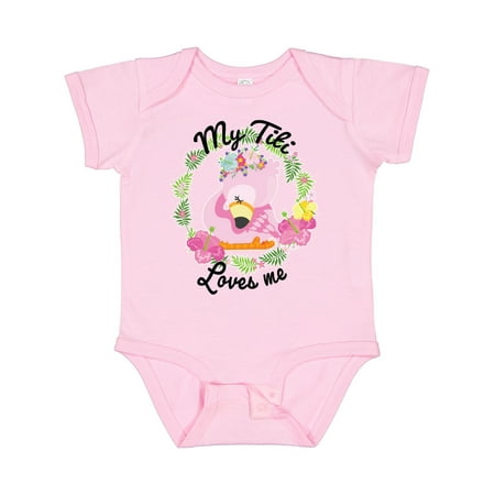 Inktastic Baby Flamingo My Titi Loves Me with Flower Wreath Gift Baby Boy or Baby Girl Bodysuit
Inktastic Baby Flamingo My Titi Loves Me with Flower Wreath Gift Baby Boy or Baby Girl Bodysuit
