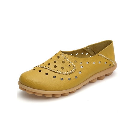 Daeful Women Loafers Round Toe Shoes Hollow Out Nurse Shoe Office Soft Sole Non-slip Slip On Moccasin Yellow 9
Daeful Women Loafers Round Toe Shoes Hollow Out Nurse Shoe Office Soft Sole Non-slip Slip On Moccasin Yellow 9