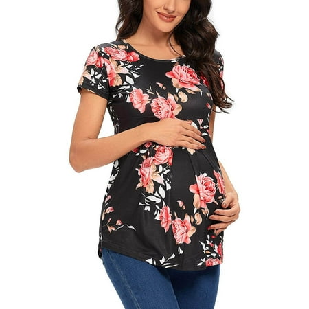 YUNAFFT Women s Maternity Tops Shirts Short Sleeve Ladies Fashion Flower Print Short Sleeve Pregnant Woman Casual Clothe Top Discount
YUNAFFT Women s Maternity Tops Shirts Short Sleeve Ladies Fashion Flower Print Short Sleeve Pregnant Woman Casual Clothe Top Discount