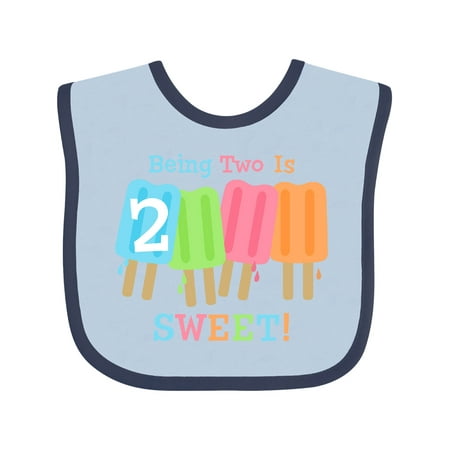 Inktastic Ice Pop 2nd Birthday Gift Baby Girl Bib