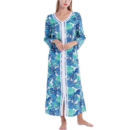 Women Nightgown Long Sleeve V Neck Floral Print Nightshirts Ankle-Length Pullover Sleepwear Casual Loose Thin Pajamas Loungewear Green S-2XL
Women Nightgown Long Sleeve V Neck Floral Print Nightshirts Ankle-Length Pullover Sleepwear Casual Loose Thin Pajamas Loungewear Green S-2XL