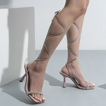 Cathalem Diamond Strap High Heels New Solid Color Square Toe Large Size Design Ladies Fashion Sandals Womens Sandals Size 39 Purple 8.50
Cathalem Diamond Strap High Heels New Solid Color Square Toe Large Size Design Ladies Fashion Sandals Womens Sandals Size 39 Purple 8.50