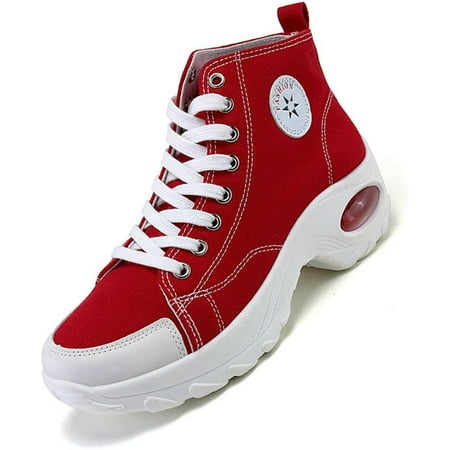 Omagie Womens Canvas Sneakers High Top Lace up Casual Walking Shoes Air Cushion Sneakers
Omagie Womens Canvas Sneakers High Top Lace up Casual Walking Shoes Air Cushion Sneakers
