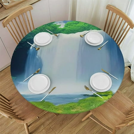 Palnkart Waterfall Green Field Blue Sky Round Table Cover Stain Resistant Washable Indoor Outdoor Tablecloth Kitchen Dining Wedding Parties Waterproof 100% Polyester Fiber 38-42
Palnkart Waterfall Green Field Blue Sky Round Table Cover Stain Resistant Washable Indoor Outdoor Tablecloth Kitchen Dining Wedding Parties Waterproof 100% Polyester Fiber 38-42