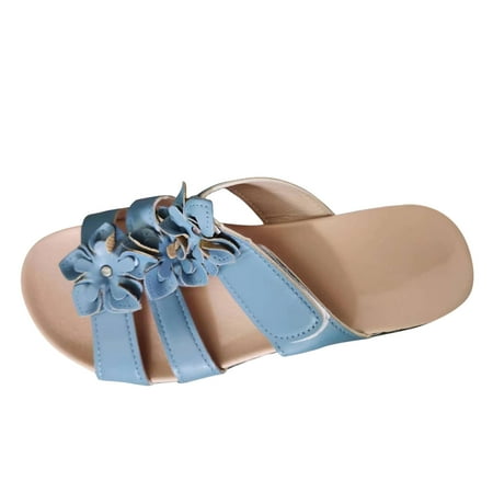 Womens Comfortable Wedge Sandals- Fish Mouth Flower Casual Sandals Light Blue Size 5.5
Womens Comfortable Wedge Sandals- Fish Mouth Flower Casual Sandals Light Blue Size 5.5