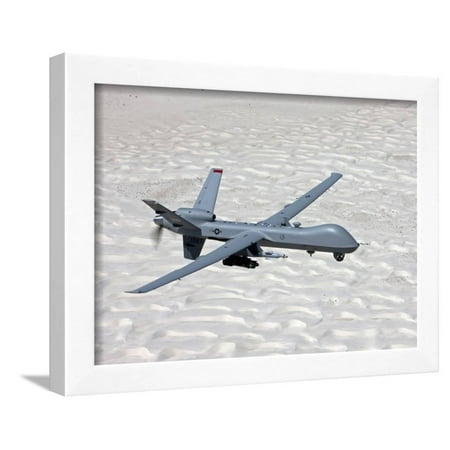 An MQ-9 Reaper Flies a Training Mission Over Southern New Mexico Framed Print Wall Art By Stocktrek Images