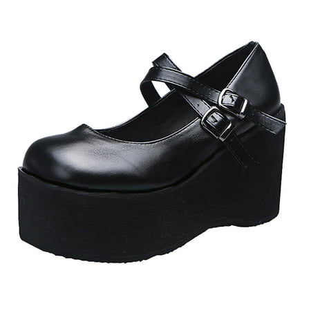 Women s Ladies Fashion Casual Vintage Platform Wedges Buckle Up Leather Shoes Clear Wedges for Women Low Wedge Sandals for Women 6
Women s Ladies Fashion Casual Vintage Platform Wedges Buckle Up Leather Shoes Clear Wedges for Women Low Wedge Sandals for Women 6