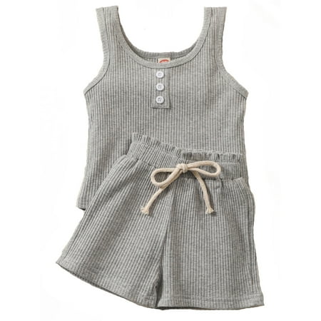 Nokpsedcb 2PCS Toddler Kids Baby Girl Boy Solid Color Ribbed O-Neck Vest Tracksuit Gray 18-24 Months
Nokpsedcb 2PCS Toddler Kids Baby Girl Boy Solid Color Ribbed O-Neck Vest Tracksuit Gray 18-24 Months