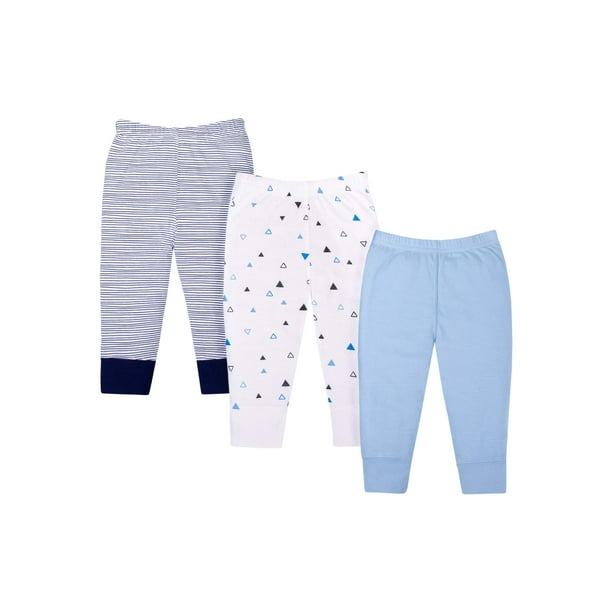 Little Star Organic Baby Boys Knits Pants, 3-Pack