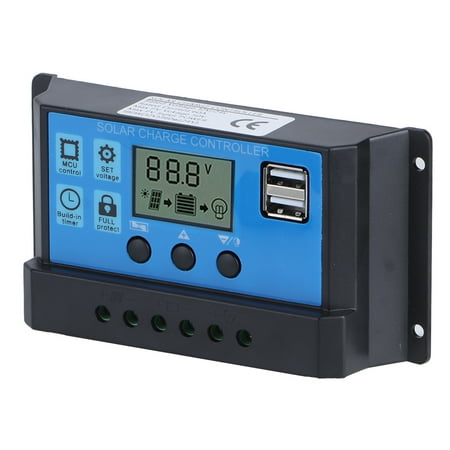 Henmomu Solar Charge Controller Dual USB Solar Charge Controller 60A Solar Charge Controller With Dual USB Port 5V Auto PWM LCD Display Solar Panel Battery Regulator
Henmomu Solar Charge Controller Dual USB Solar Charge Controller 60A Solar Charge Controller With Dual USB Port 5V Auto PWM LCD Display Solar Panel Battery Regulator