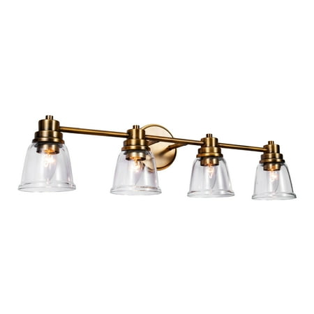 Aspen Creative 62286 Bathroom Vanity 4 Lights Fixture 29-1/4 W x 7-7/8 H x 6-3/4 E Warm Brass Finish Clear Glass Bulb Not Included
Aspen Creative 62286 Bathroom Vanity 4 Lights Fixture 29-1/4 W x 7-7/8 H x 6-3/4 E Warm Brass Finish Clear Glass Bulb Not Included