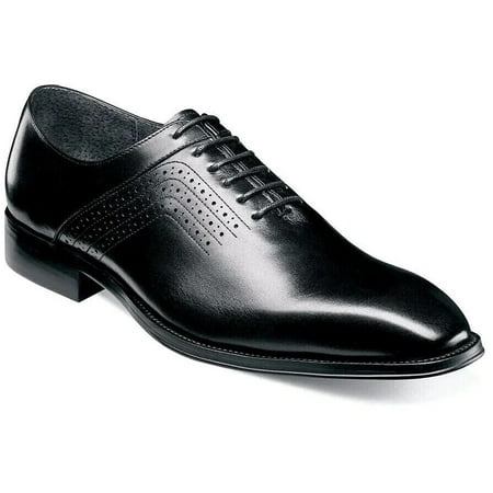 Men s Stacy Adams Halloway Plain Toe Oxford Dress Shoes Leather Black 25585-001