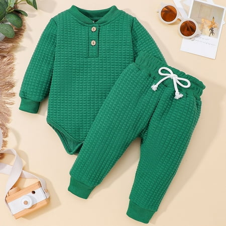Hunpta Newborn Infant Baby Girls Boys Winter Long Sleeve Solid Thickened Warm Romper Tops Pants 2PCS Outfits Clothes Set
Hunpta Newborn Infant Baby Girls Boys Winter Long Sleeve Solid Thickened Warm Romper Tops Pants 2PCS Outfits Clothes Set
