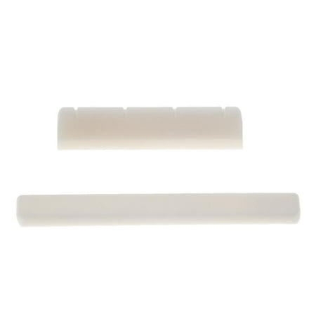 2pcs Natural Buffalo Saddle & Slotted Nut for lele Musical Parts Replacement