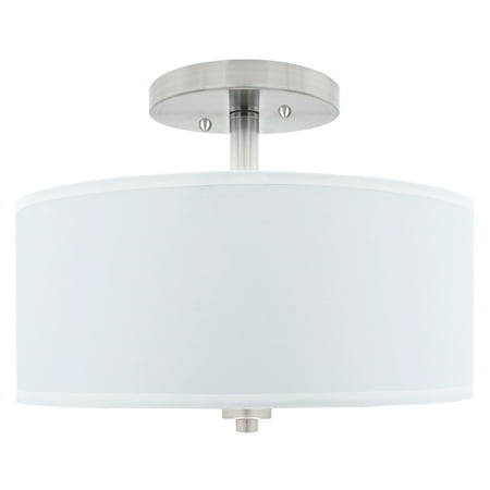 Maxxima 13 in. Semi-Flush Mount LED Ceiling Fixture With White Fabric Shade 2700K Warm White 1600 Lumens Dimmable
Maxxima 13 in. Semi-Flush Mount LED Ceiling Fixture With White Fabric Shade 2700K Warm White 1600 Lumens Dimmable