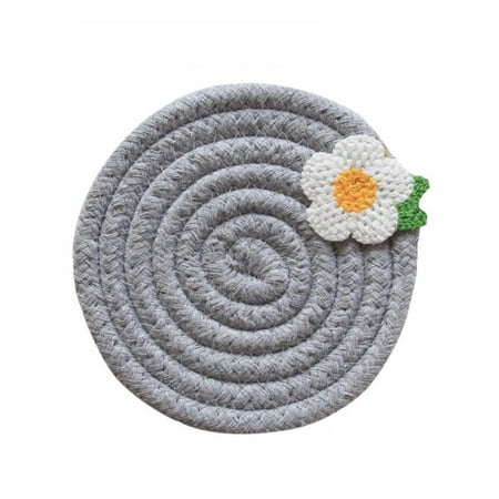 Flower Heat Insulation Placemat Round Pad Cup Pad Woven Cotton Rope Bowl Plate Pad for Kitchen Dining Room
Flower Heat Insulation Placemat Round Pad Cup Pad Woven Cotton Rope Bowl Plate Pad for Kitchen Dining Room