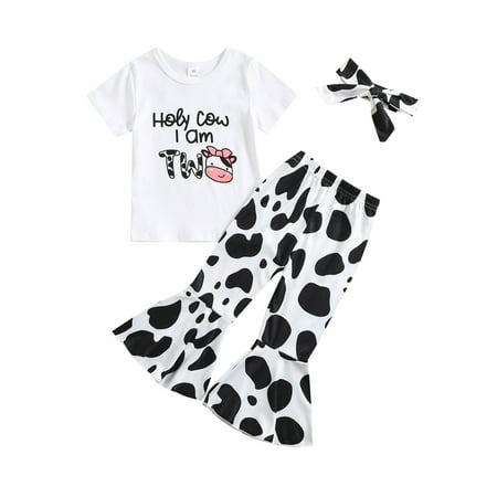 Peyakidsaa Newborn Baby Girl Clothes Set Cow Print Letter Romper Flare Pants Headband Outfits
Peyakidsaa Newborn Baby Girl Clothes Set Cow Print Letter Romper Flare Pants Headband Outfits