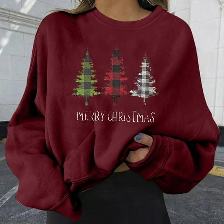 jsaierl Christmas Sweatshirts for Women Crewneck Long Sleeve Shirts Christmas Tree Pattern Tops Oversized Tunic Tops to Wear with Leggings Blouse Tee Xmas Pullover
jsaierl Christmas Sweatshirts for Women Crewneck Long Sleeve Shirts Christmas Tree Pattern Tops Oversized Tunic Tops to Wear with Leggings Blouse Tee Xmas Pullover
