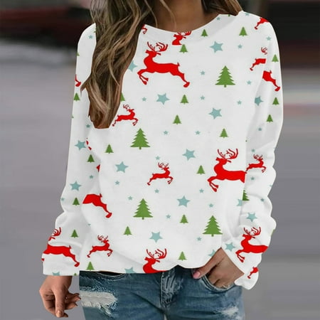 jsaierl Womens Sweatshirt Funny Graphic Christmas Sweatshirt Crewneck Long Sleeve Casual Tops for Women Skin-Friendly Sweatshirts for Party
jsaierl Womens Sweatshirt Funny Graphic Christmas Sweatshirt Crewneck Long Sleeve Casual Tops for Women Skin-Friendly Sweatshirts for Party