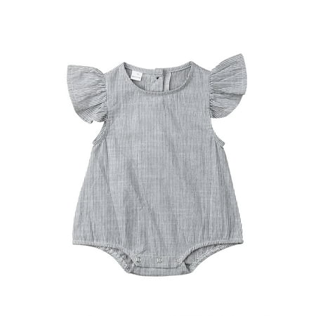 Nokpsedcb UK Newborn Baby Girl Comfy Striped Romper Jumpsuit Bodysuit Outfit Clothes CANIS Grey 0-3 Months
Nokpsedcb UK Newborn Baby Girl Comfy Striped Romper Jumpsuit Bodysuit Outfit Clothes CANIS Grey 0-3 Months