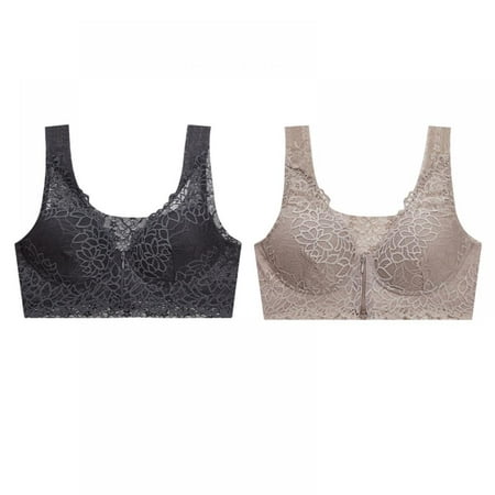 Women s Full-Coverage Wire-Free Lace Front-Closure Bra - Hollow Out Breathable Comfortable for Everyday Wear Underwear Plus Size M-5XL(2-Packs)
Women s Full-Coverage Wire-Free Lace Front-Closure Bra - Hollow Out Breathable Comfortable for Everyday Wear Underwear Plus Size M-5XL(2-Packs)