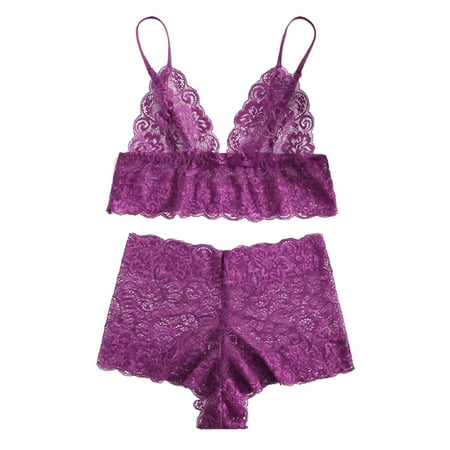 Yuelianxi Women Fashion Lace Lingerie Sets Deep V-Neck Mesh Bra Low Waist Panties
Yuelianxi Women Fashion Lace Lingerie Sets Deep V-Neck Mesh Bra Low Waist Panties