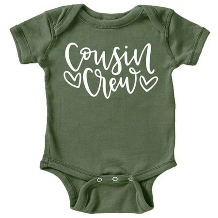 Cousin Crew Heart T-Shirts and Bodysuits for Baby and Toddler Girls Fun Family Outfits Military Green Bodysuit
Cousin Crew Heart T-Shirts and Bodysuits for Baby and Toddler Girls Fun Family Outfits Military Green Bodysuit