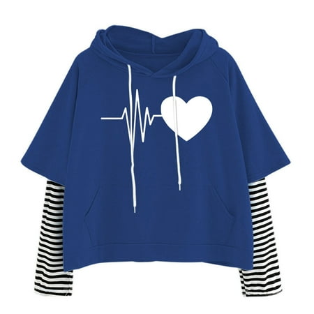 Simplmasygenix Hoodies for Women Plus Size Women Casual Loved Printed Hooded Drawstring Pullover Patchwork Striped Long Sleeve Tops Short Sweatshirts
Simplmasygenix Hoodies for Women Plus Size Women Casual Loved Printed Hooded Drawstring Pullover Patchwork Striped Long Sleeve Tops Short Sweatshirts