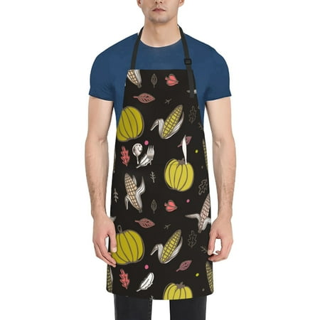 Tebeau yellow Pumpkin Corn Print Waterproof Cooking Aprons Adjustable Bib Soft Chef Apron with 2 Pockets for Men Women
Tebeau yellow Pumpkin Corn Print Waterproof Cooking Aprons Adjustable Bib Soft Chef Apron with 2 Pockets for Men Women