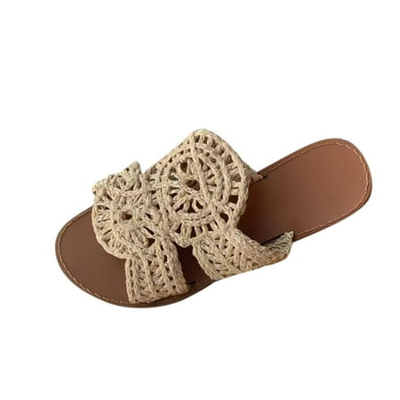 Ugg Slippers Women Shoes for Women Womens Weave Flat Sandals Open Toe Slip On Mule Slides Strap Slipper