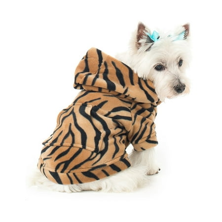 Footed Pajamas - Tiger Stripes Pet Pjs Fleece Hoodie