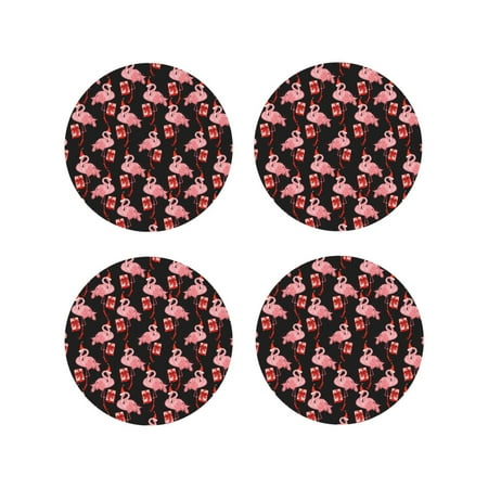 Honeii New Year Flamingo Print Leather Coaster Set of 4 Ideal for Safeguarding Your Furniture from Drinks Spills and Effortless Cleanup-Round Shape
Honeii New Year Flamingo Print Leather Coaster Set of 4 Ideal for Safeguarding Your Furniture from Drinks Spills and Effortless Cleanup-Round Shape