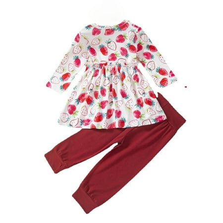 koaiezne Baby Girls Floral Strawberry Print Autumn Long Sleeve Pants Tops Pullover Set Clothes Princess Footie Pajamas Baby Stretchy
koaiezne Baby Girls Floral Strawberry Print Autumn Long Sleeve Pants Tops Pullover Set Clothes Princess Footie Pajamas Baby Stretchy