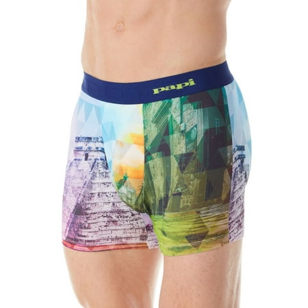 Men s Papi 626719 Digital Print Quick Dry Boxer Brief (Scenic Print 3 M)