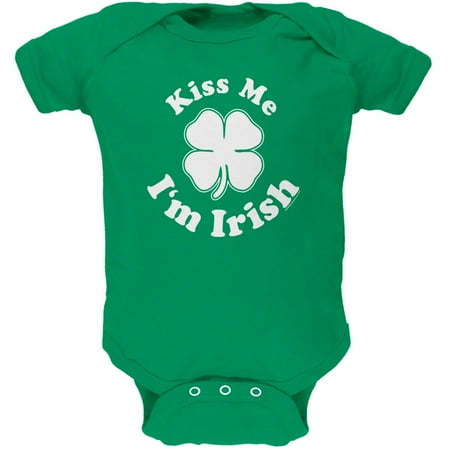 St. Patricks Day - Kiss Me Im Irish Kelly Green Soft Baby One Piece - 0-3 months
St. Patricks Day - Kiss Me Im Irish Kelly Green Soft Baby One Piece - 0-3 months