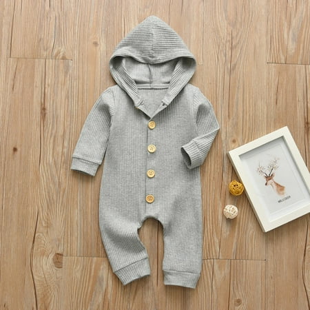 Baby onesie Newborn Infant Baby Girls Boys Long Sleeve Solid Hooded Jumpsuit Romper Fragarn
Baby onesie Newborn Infant Baby Girls Boys Long Sleeve Solid Hooded Jumpsuit Romper Fragarn