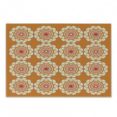 Orange and Pink Cutting Board Geometric Floral Ornaments Retro Style Geometric Curvy Circles Decorative Tempered Glass Cutting and Serving Board in 3 Sizes by Ambesonne
Orange and Pink Cutting Board Geometric Floral Ornaments Retro Style Geometric Curvy Circles Decorative Tempered Glass Cutting and Serving Board in 3 Sizes by Ambesonne