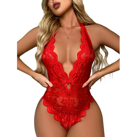 Sexy Dance Women Sexy Lingerie One Piece Babydoll Halter Neck Backless Lace Ladies Teddy Siamese Crotchless Red S
Sexy Dance Women Sexy Lingerie One Piece Babydoll Halter Neck Backless Lace Ladies Teddy Siamese Crotchless Red S