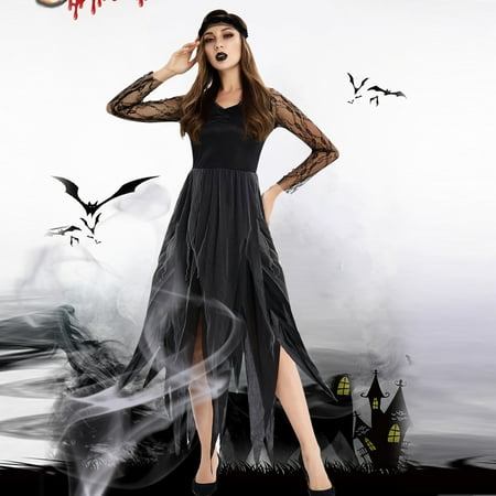 Easter Costume Easter Retro Demoness Long Sleeve Hooded Cosplay Performing Dress black lace dress
Easter Costume Easter Retro Demoness Long Sleeve Hooded Cosplay Performing Dress black lace dress
