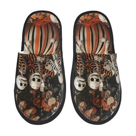Noikeo Whimsical Halloween Skeletons Pattern Cozy Slippers Indoor for Women and Mens Fuzzy House Shoes Soft Plush Warm Slip-on Slippers-Medium
Noikeo Whimsical Halloween Skeletons Pattern Cozy Slippers Indoor for Women and Mens Fuzzy House Shoes Soft Plush Warm Slip-on Slippers-Medium