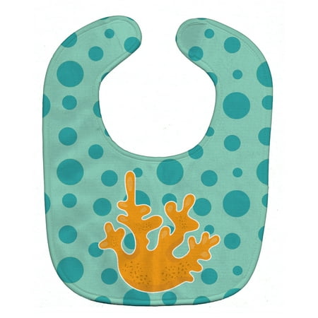 Caroline s Treasures Baby Bib Yellow Coral