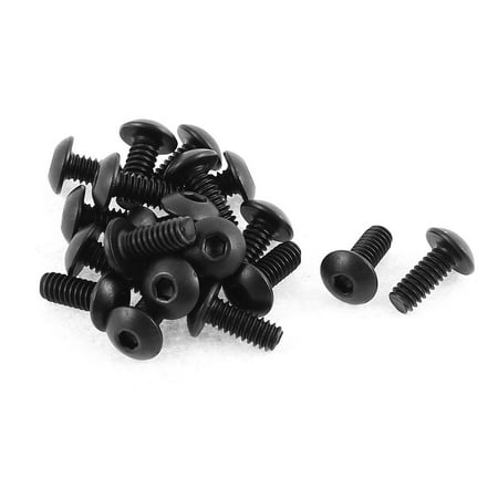 Unique Bargains 5/32 -32x3/8 10.9 Alloy Steel Button Head Hex Socket Cap Screw Bolt 20pcs