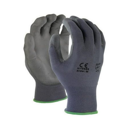 TruForce Polyurethane Coated Gloves Medium Gray 12/Pair (1 Dozen)