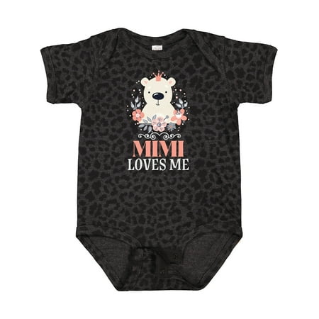 Inktastic Mimi Loves Me Girls Granddaughter Bear Gift Baby Girl Bodysuit