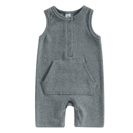 Musuos Baby Boys Girls Romper Button Down Solid Knit Ribbed Sleeveless Summer Jumpsuit
Musuos Baby Boys Girls Romper Button Down Solid Knit Ribbed Sleeveless Summer Jumpsuit