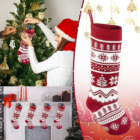 PhoneSoap 18inch Christmas Decorations Christmas Sock Bag Knitted Socks Large Christmas Sock Bag Pendant C
PhoneSoap 18inch Christmas Decorations Christmas Sock Bag Knitted Socks Large Christmas Sock Bag Pendant C