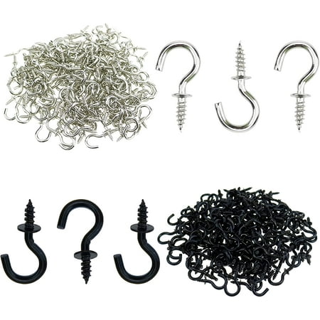 Mini Ceiling Screw Hooks 200 Pieces 1/2 Inch Cup Hooks Screw-in Hooks for Hanging Plants Mug Arts Decorations (Silver+Black)
Mini Ceiling Screw Hooks 200 Pieces 1/2 Inch Cup Hooks Screw-in Hooks for Hanging Plants Mug Arts Decorations (Silver+Black)